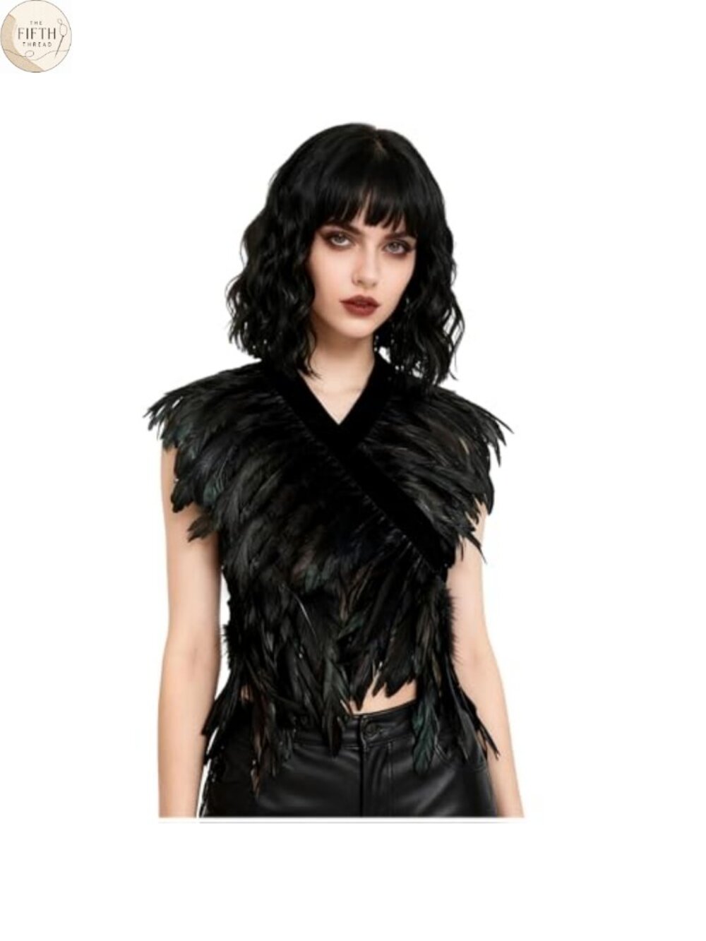 Real Feather Boa Ribbon Shawl